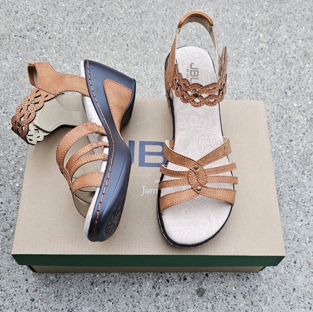 Jbu memory foam Cushioned sandals women's  8 - Picture 3 of 12